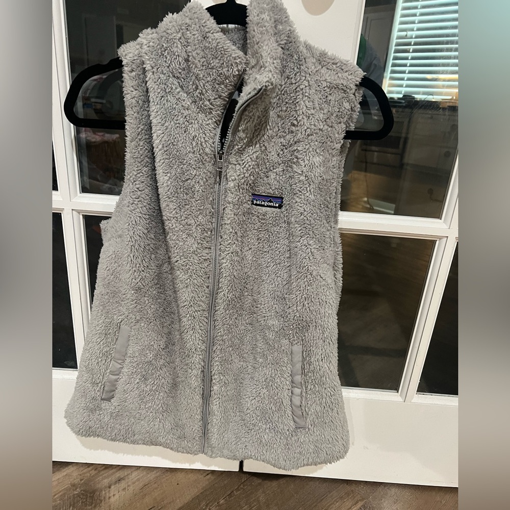 Patagonia Soft Gray Sherpa Vest